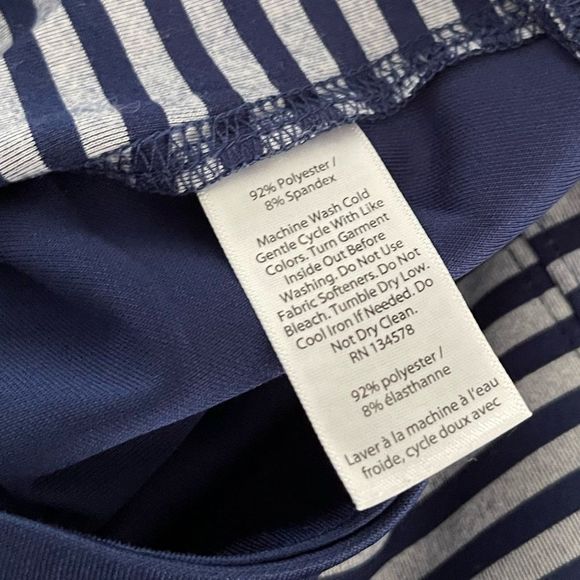 Vineyard Vines Navy Striped Performance Half Zip - Picture 4 of 8